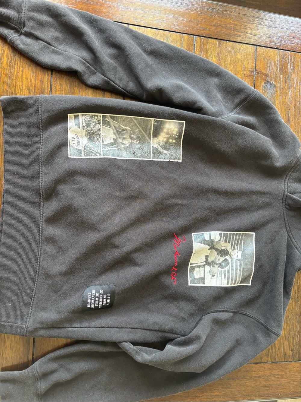 Black Graphic Men’s Sweatshirt with Photo Prints